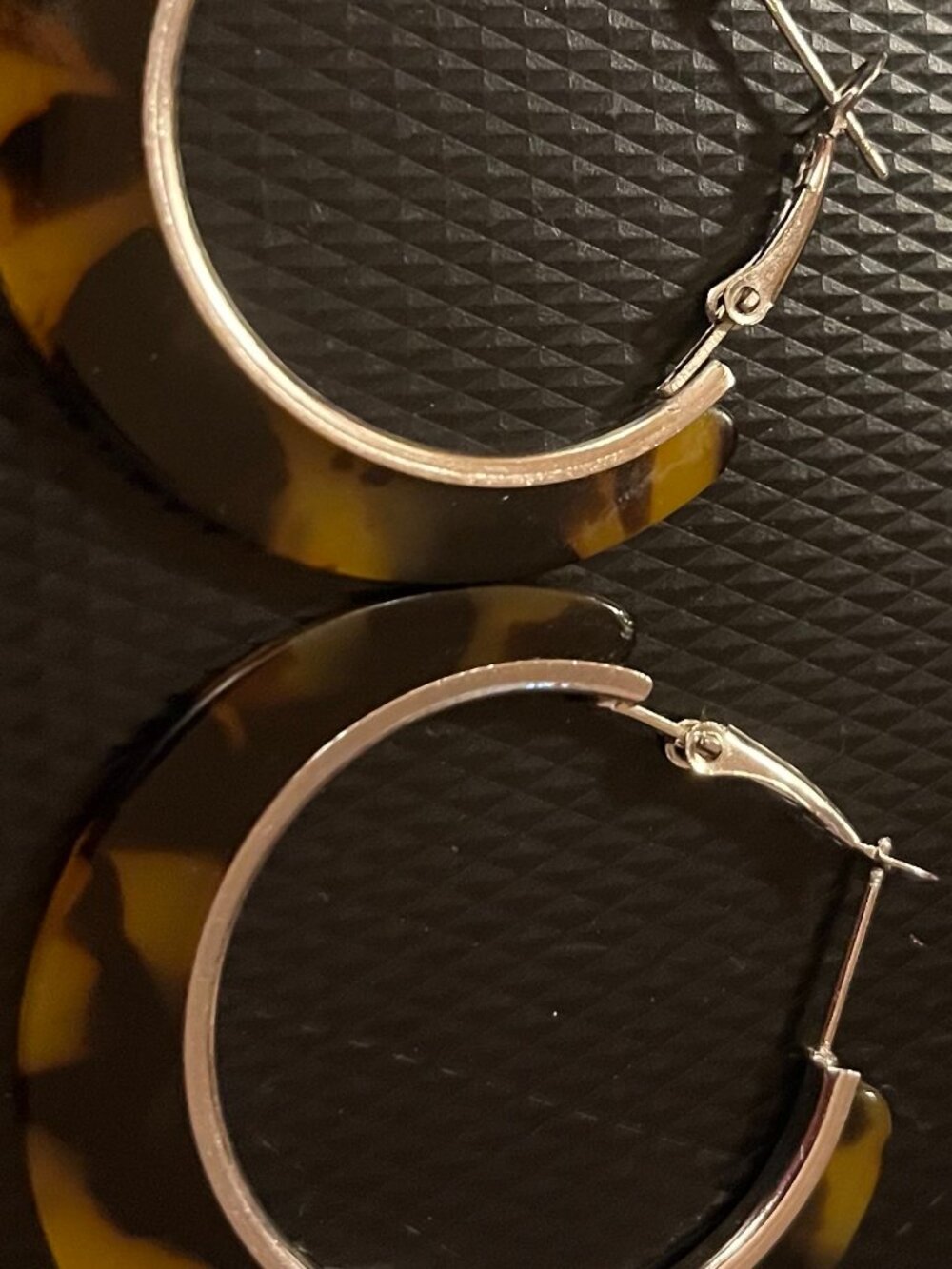 Acrylic Brown/Black Earrings